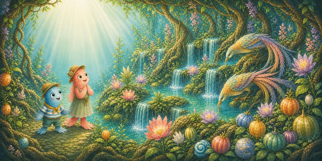 Le jardin secret sous le lac